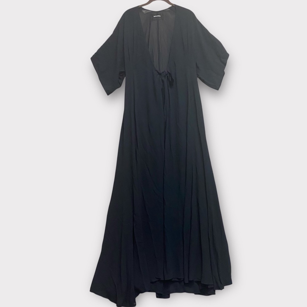 Reformation Women's Maxi Robe Dress Coverup Small Tie Front Beachy Flowy